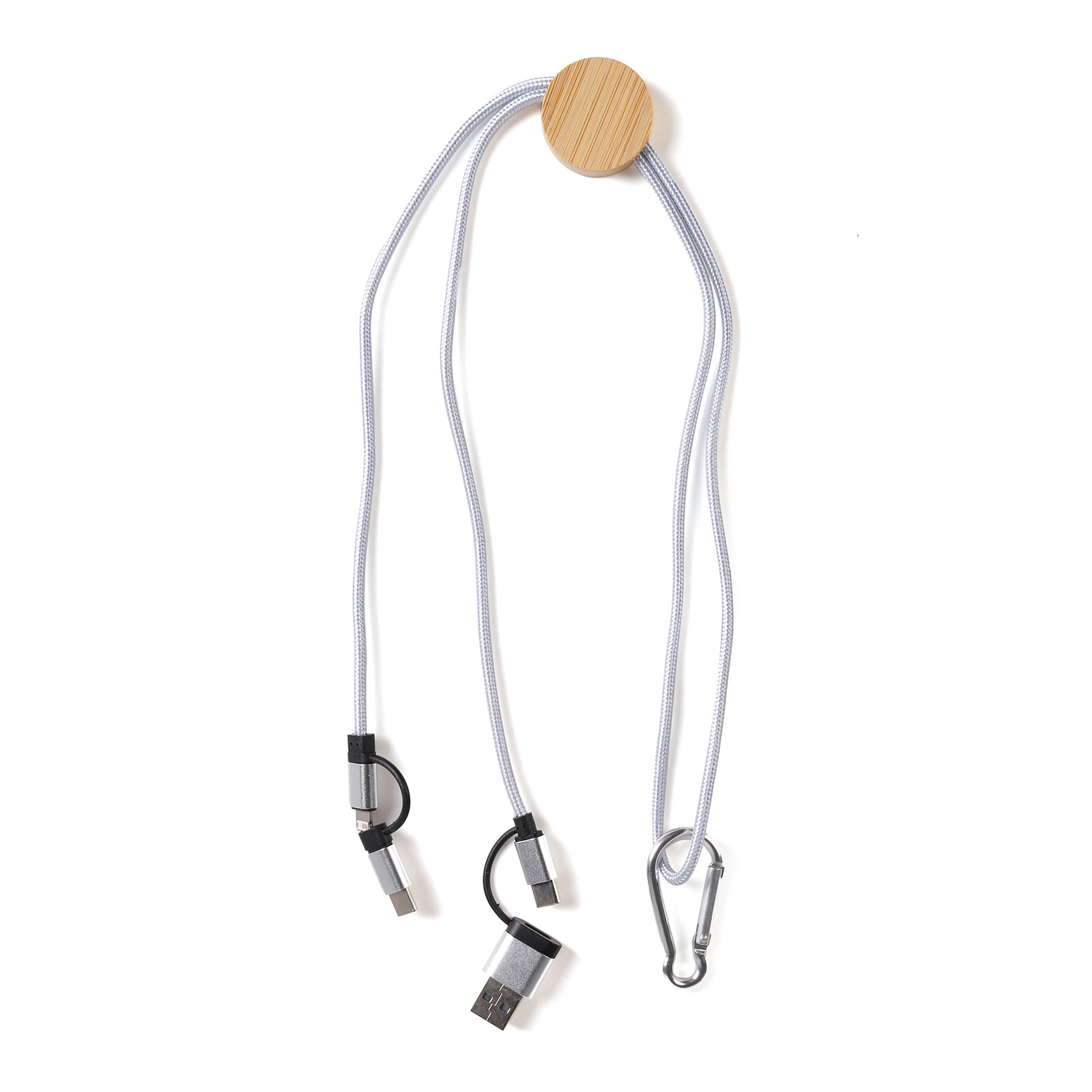 Bamboo 4-in-1 Keychain Cable