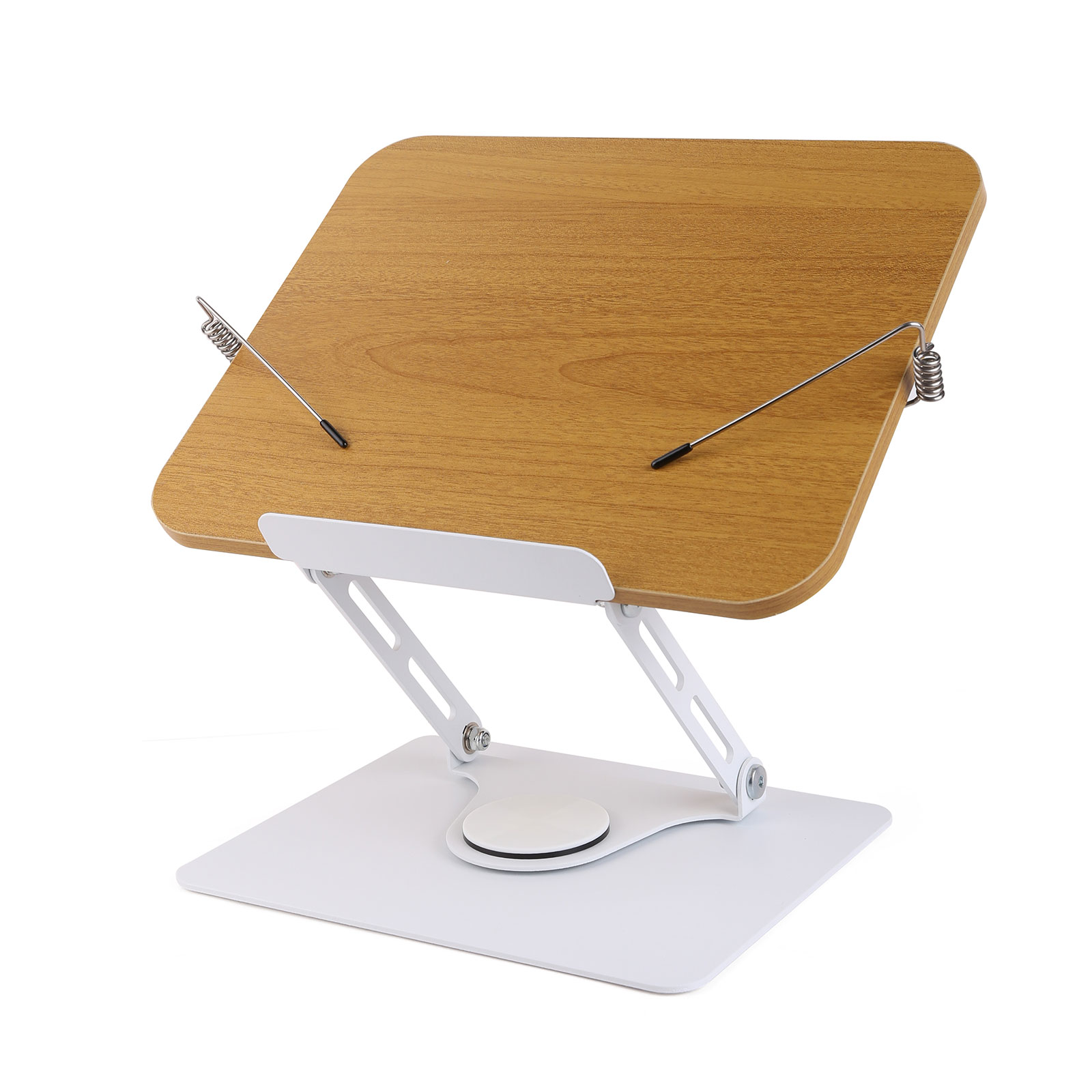 Double Sided Folding Wood Laptop Stand Reading Stand