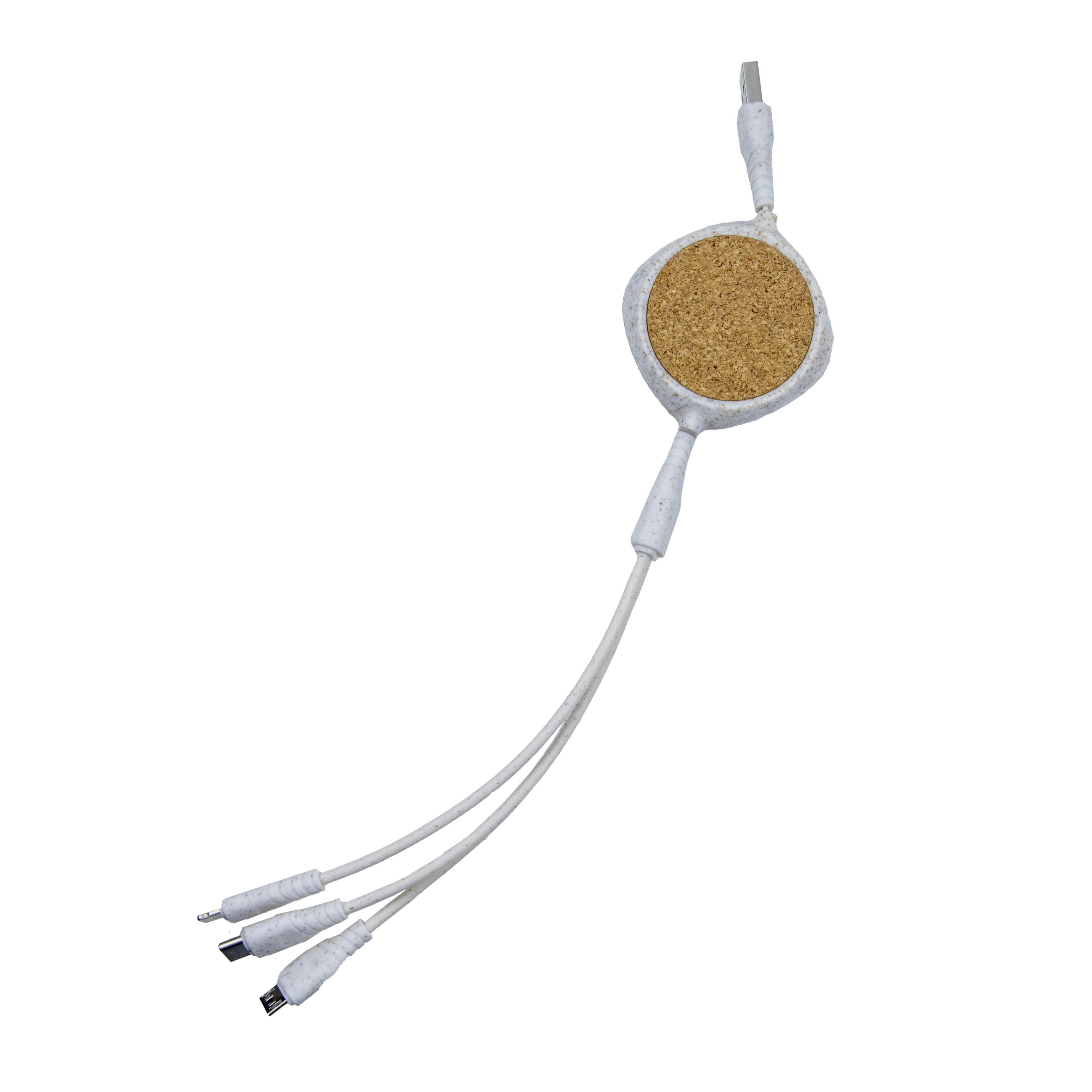 Wheat Straw & Cork 3-in-1 Cable