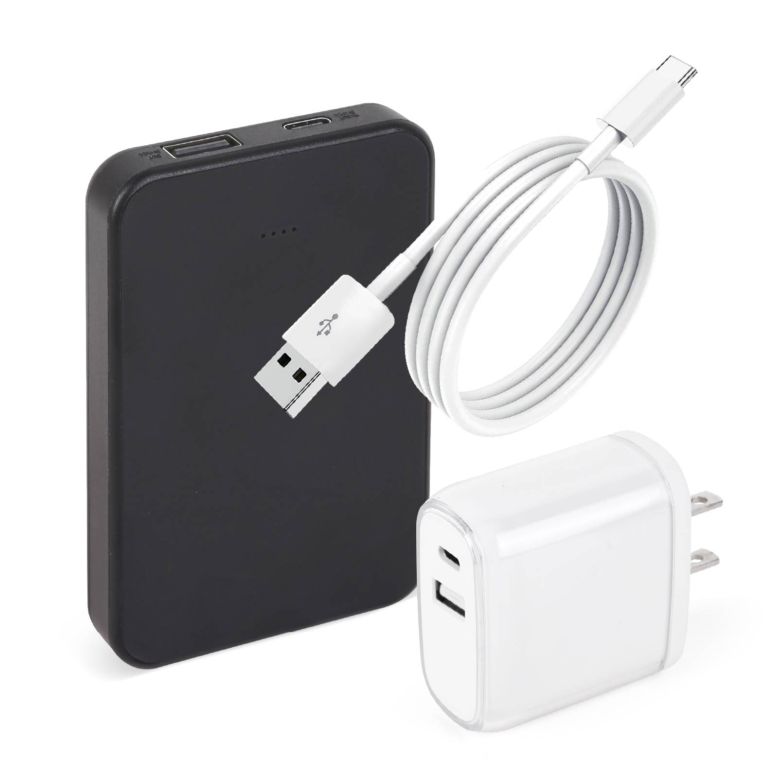 3-in-1 Charger Set ( Wall Charger + Cable + Powerbank)