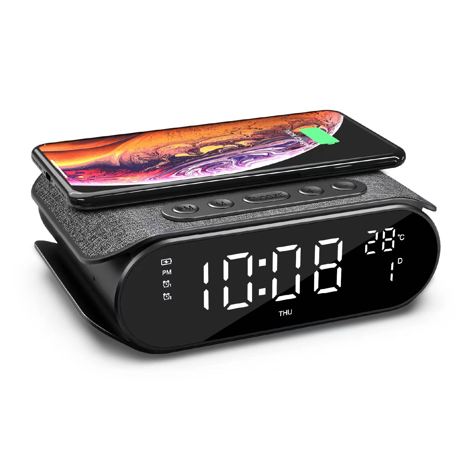 Wireless Charger & Alarm Clock 