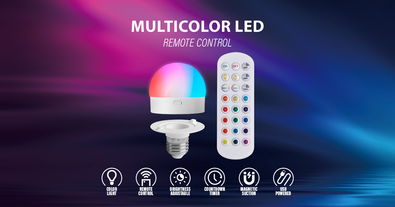 Multicolor Led Bulb with Remote Control