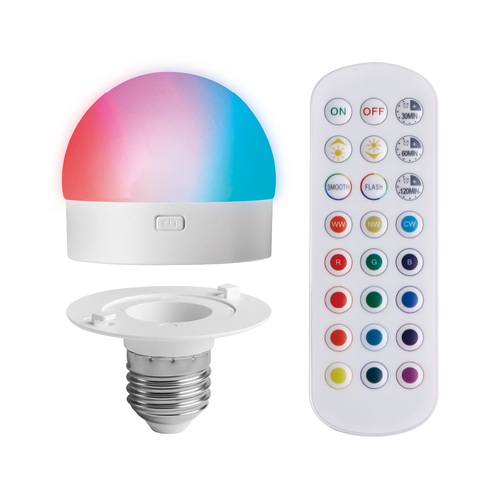 Multicolor Led Bulb with Remote Control