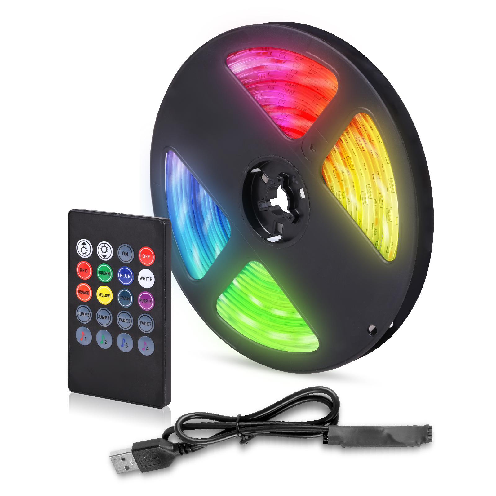 IP65 Waterproof RGB LED Strip Lights with Remote Control