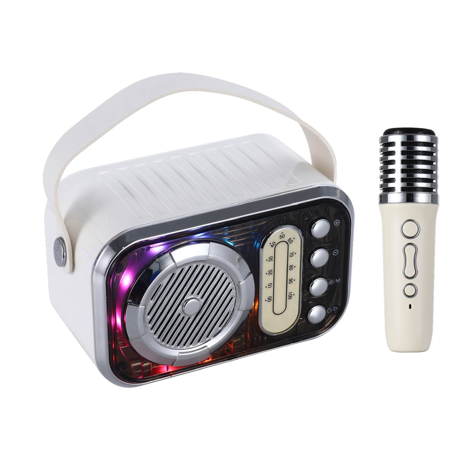 Karaoke Multi-Color Light Wireless Speaker with Microphone