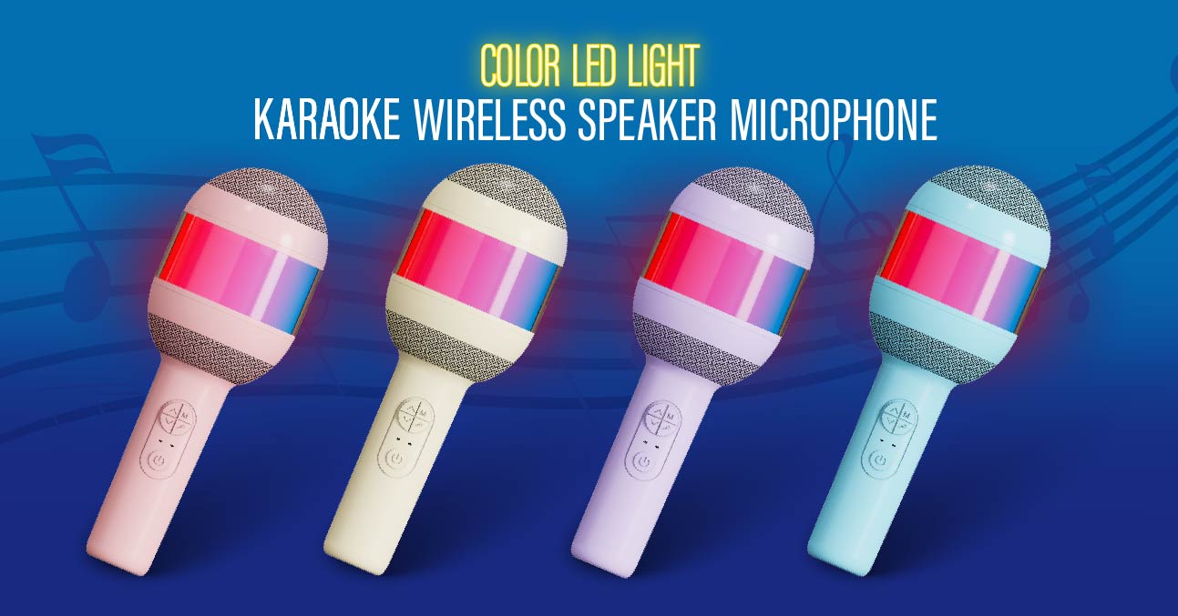 Karaoke Color Led Wireless Speaker Microphone