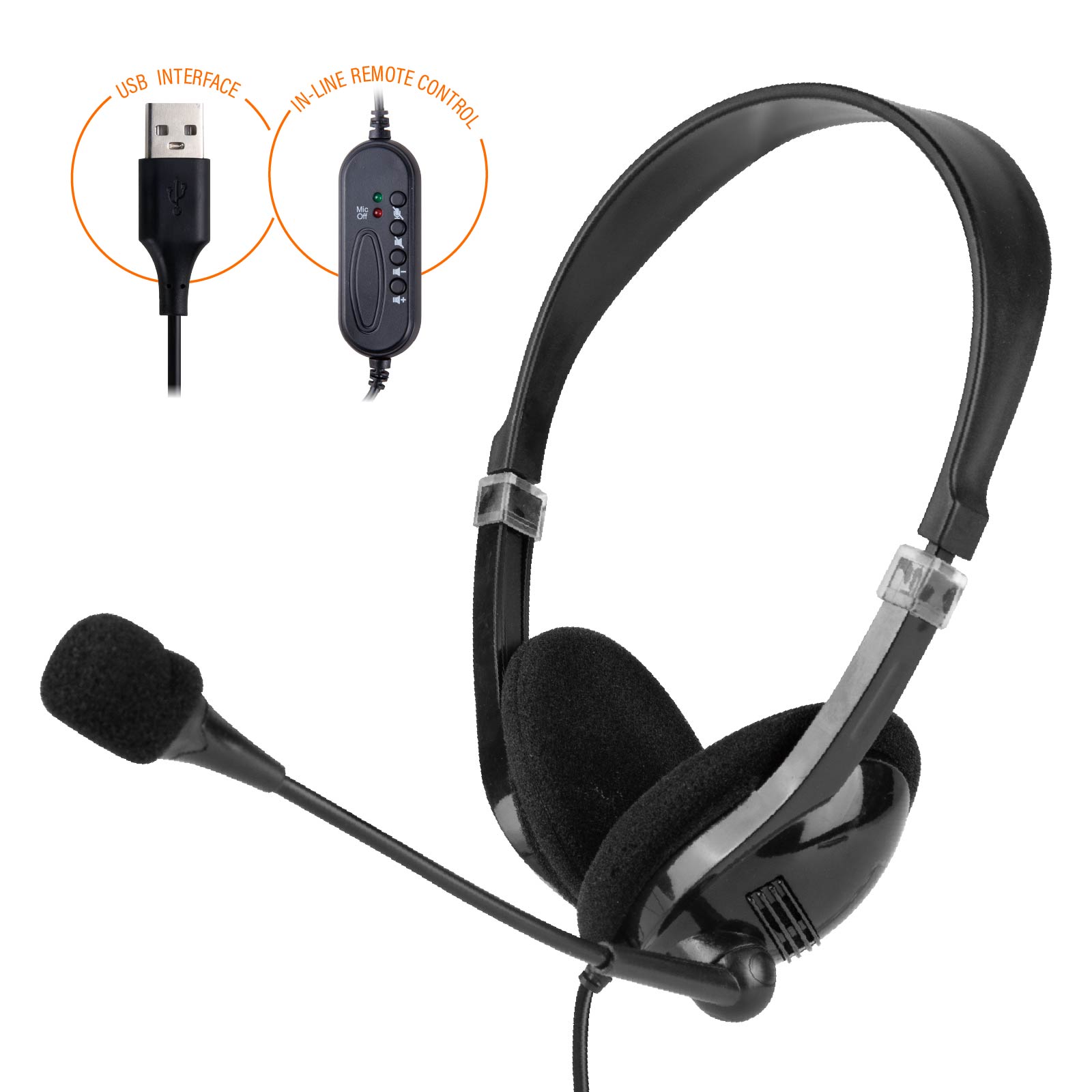 Wired Headset with Microphone