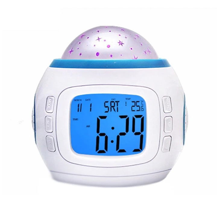 Projector Light & Alarm Clock Night Light