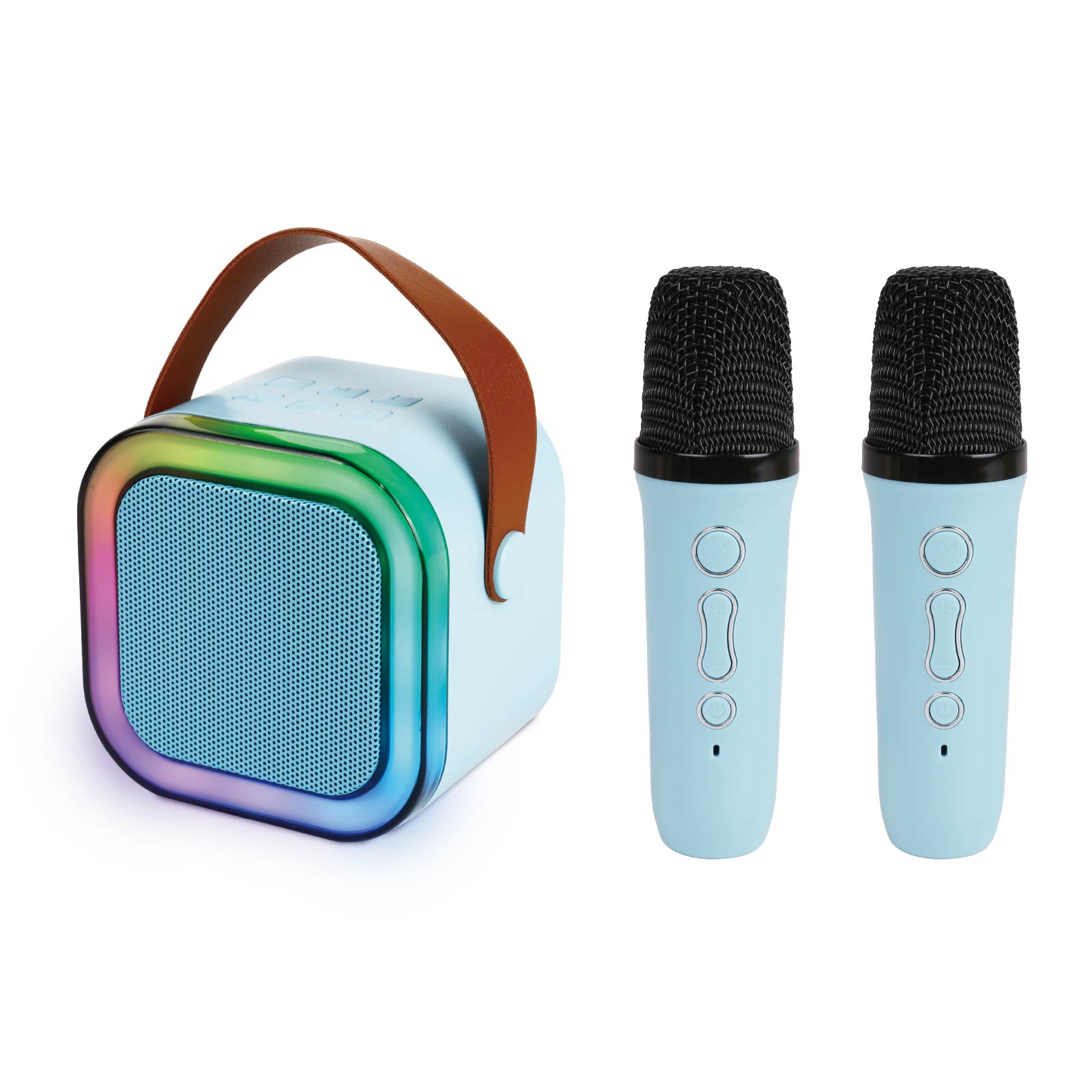 Karaoke Multi-Color Light Wireless Speaker with 2 Microphones