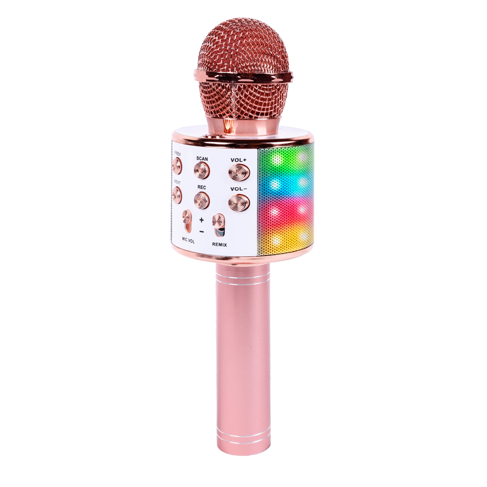 Wireless Karaoke Microphone Speaker Color Light