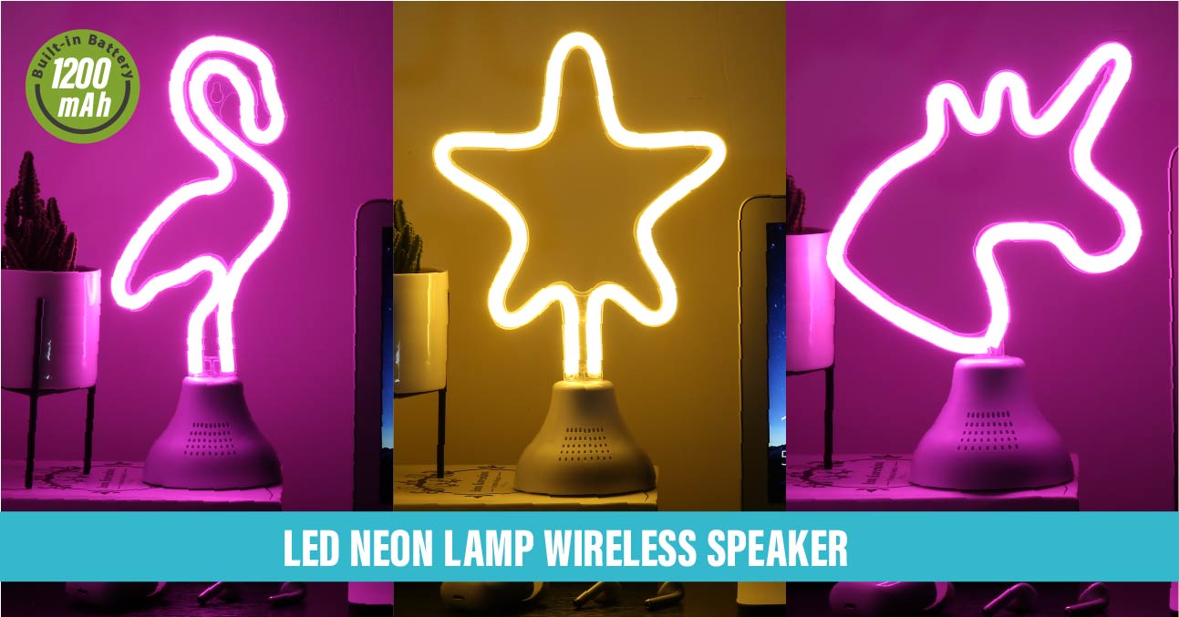 LED Neon Lamp Wireless Speaker