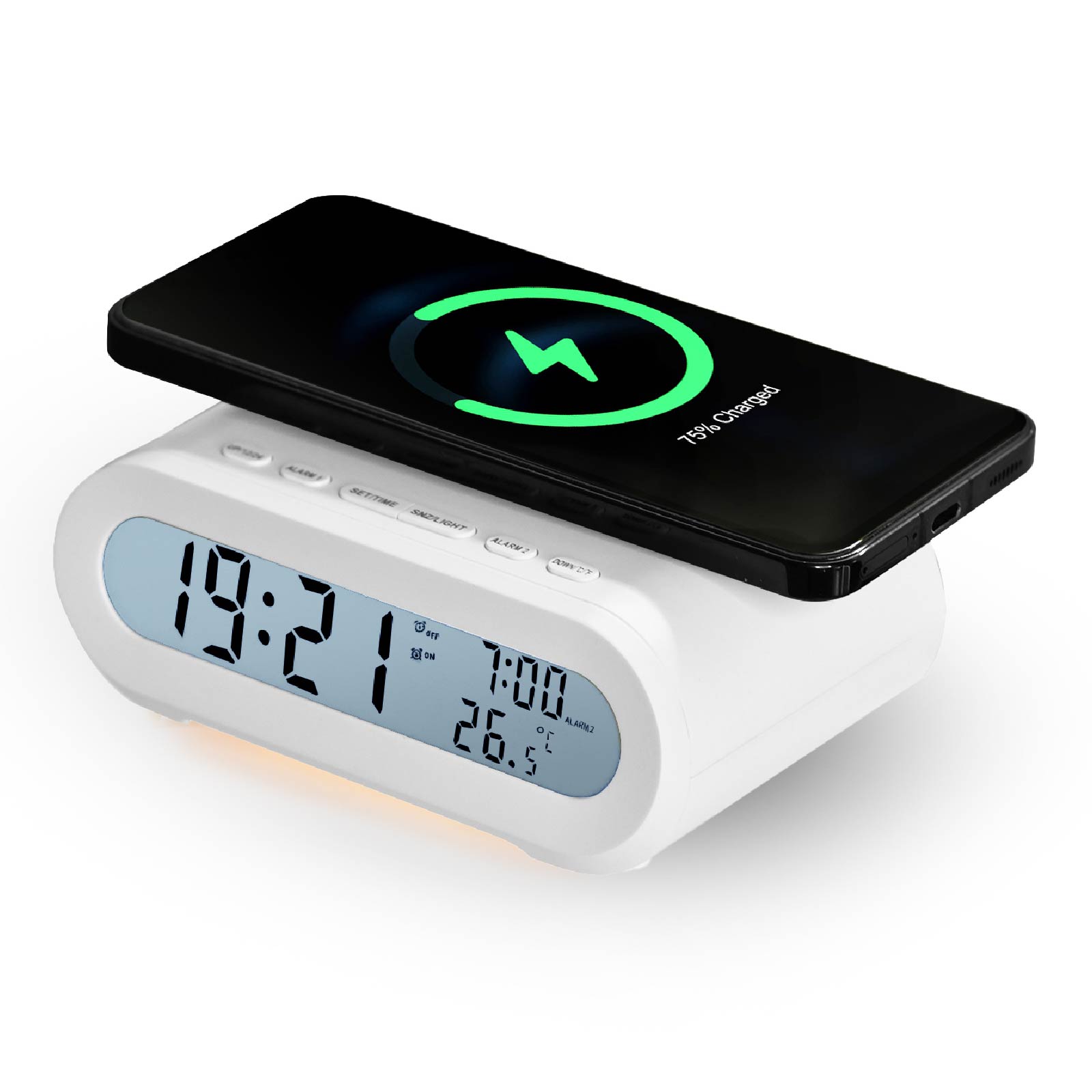 5W Wireless Charger & Alarm Clock Backlight