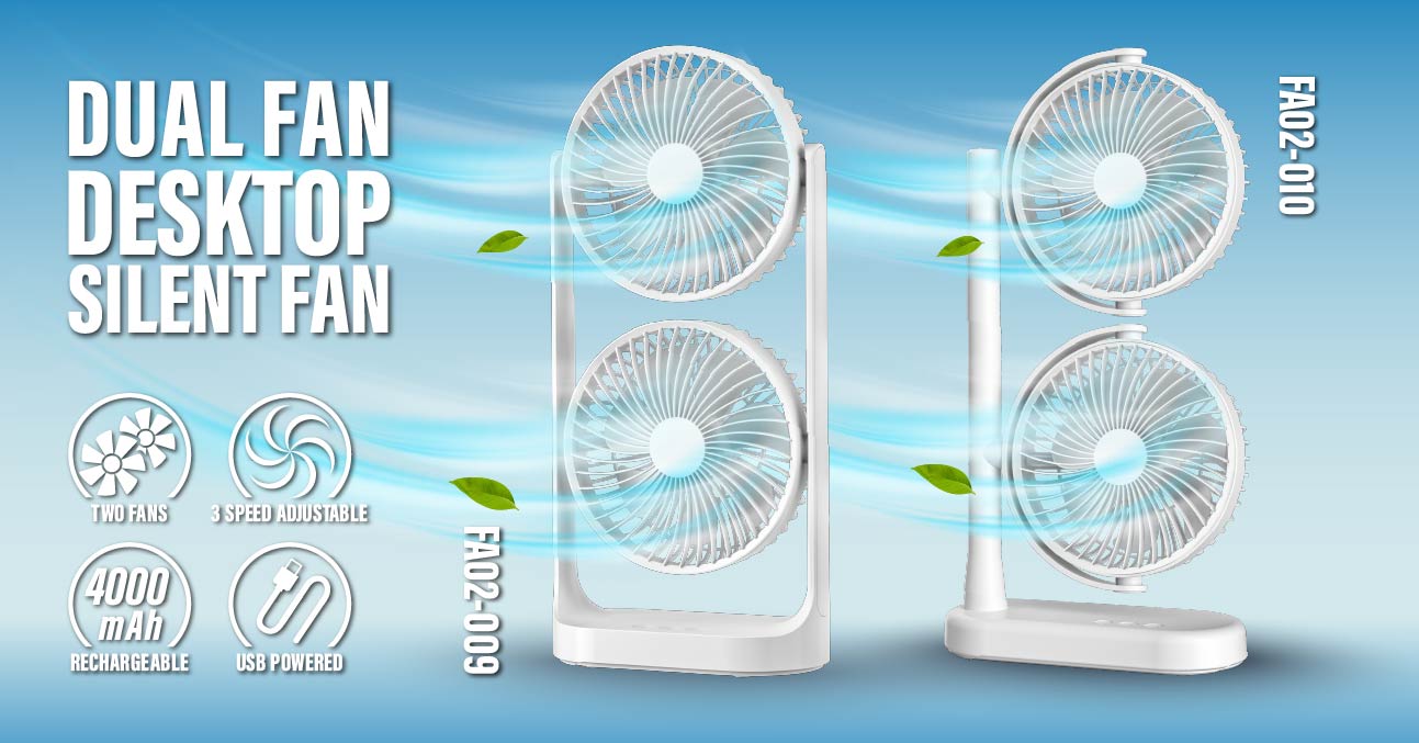 Dual Fans Desktop Silent Fan