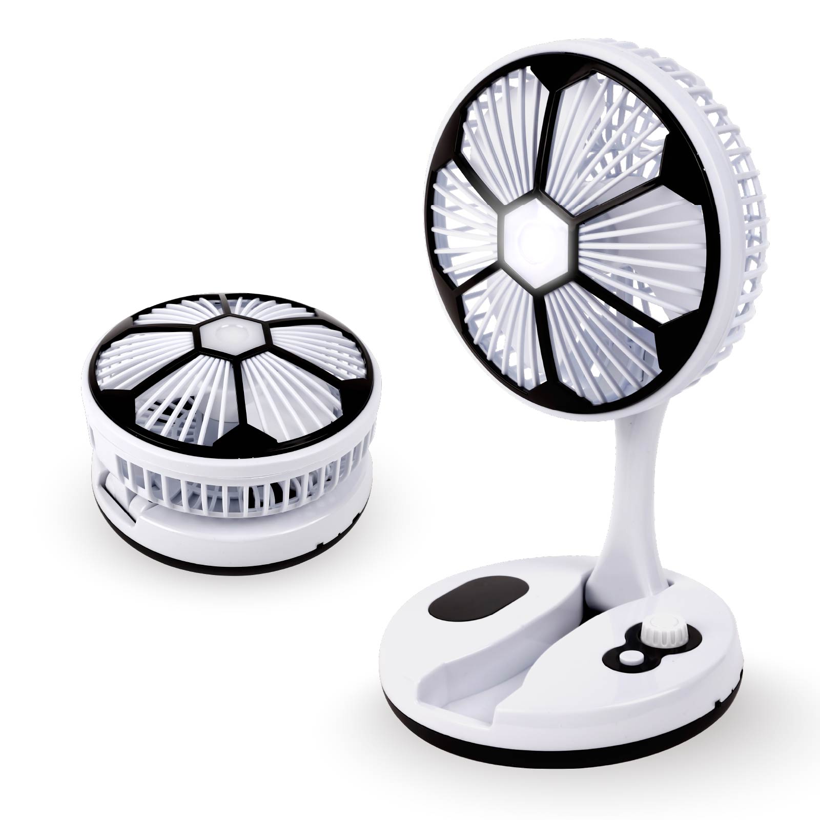 Foldable Desktop Fan with Led Light (Football)