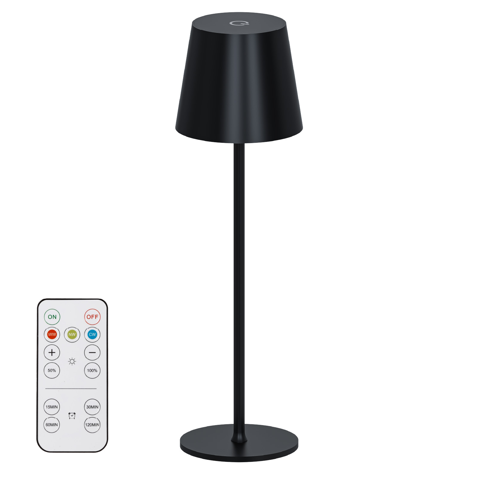 Cordless Dimmable LED Desktop Touch Lamp with Remote Control