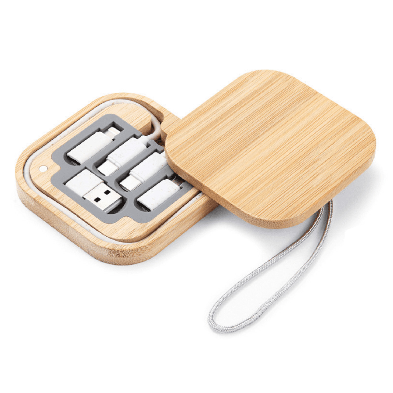 Bamboo Multifunctional Charging Cable