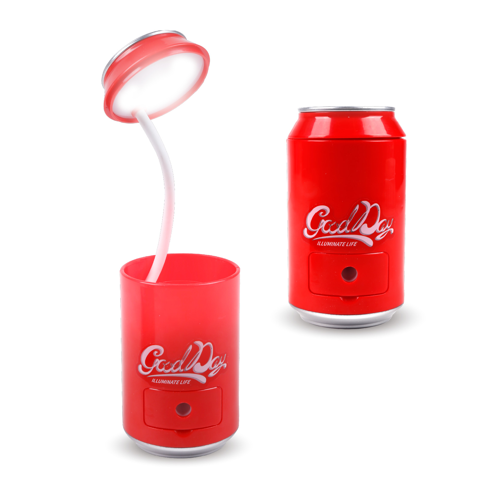 Foldable Coke Cans desktop Lamp with Pencil Sharpener