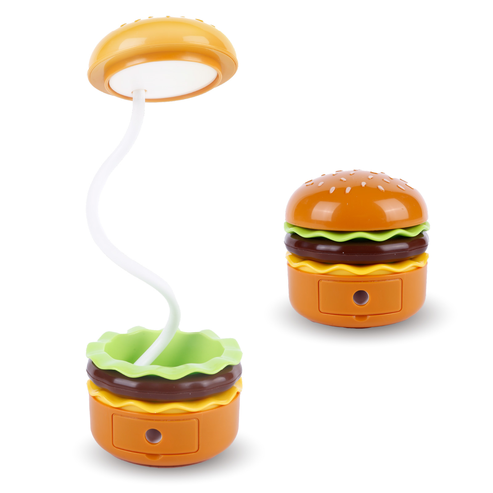 Foldable Hamburger desktop Lamp with Pencil Sharpener