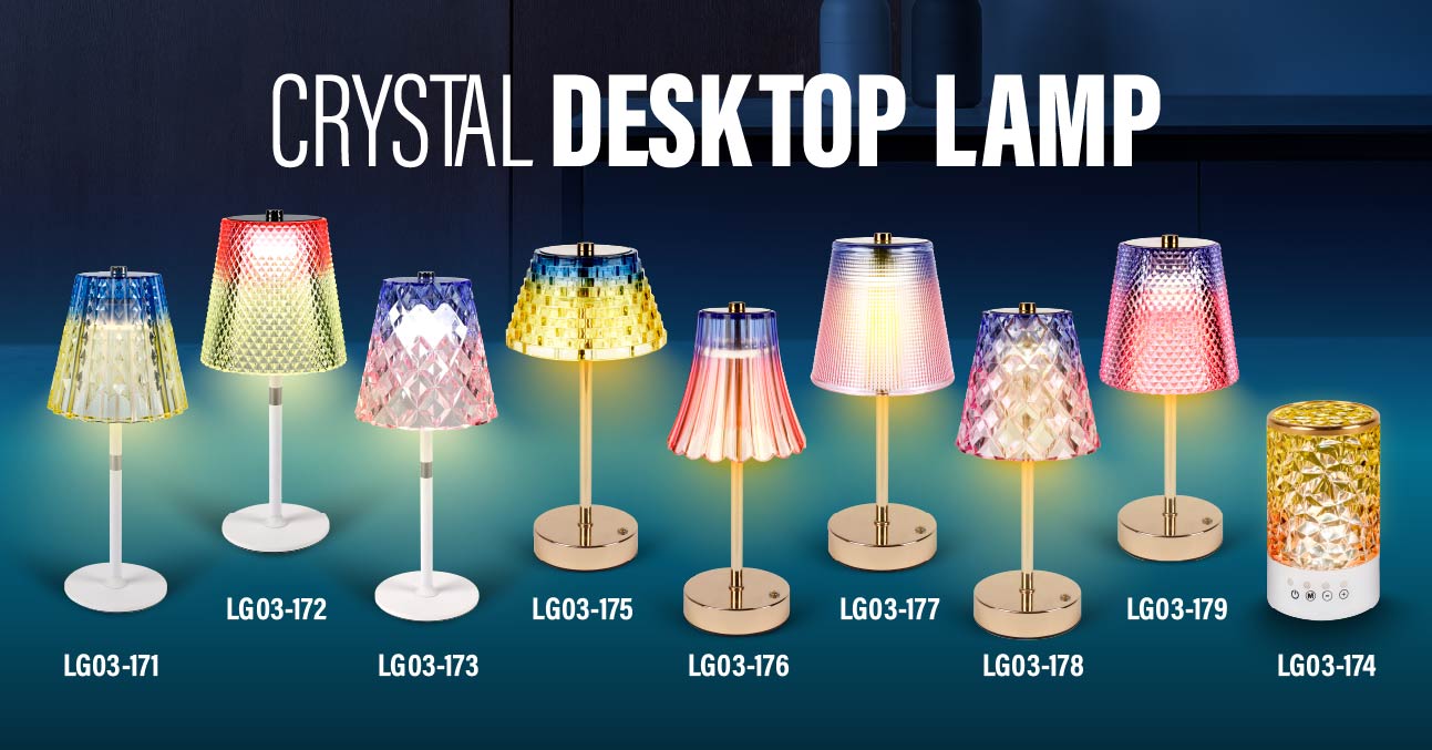 Crystal Cordless Desktop Lamp