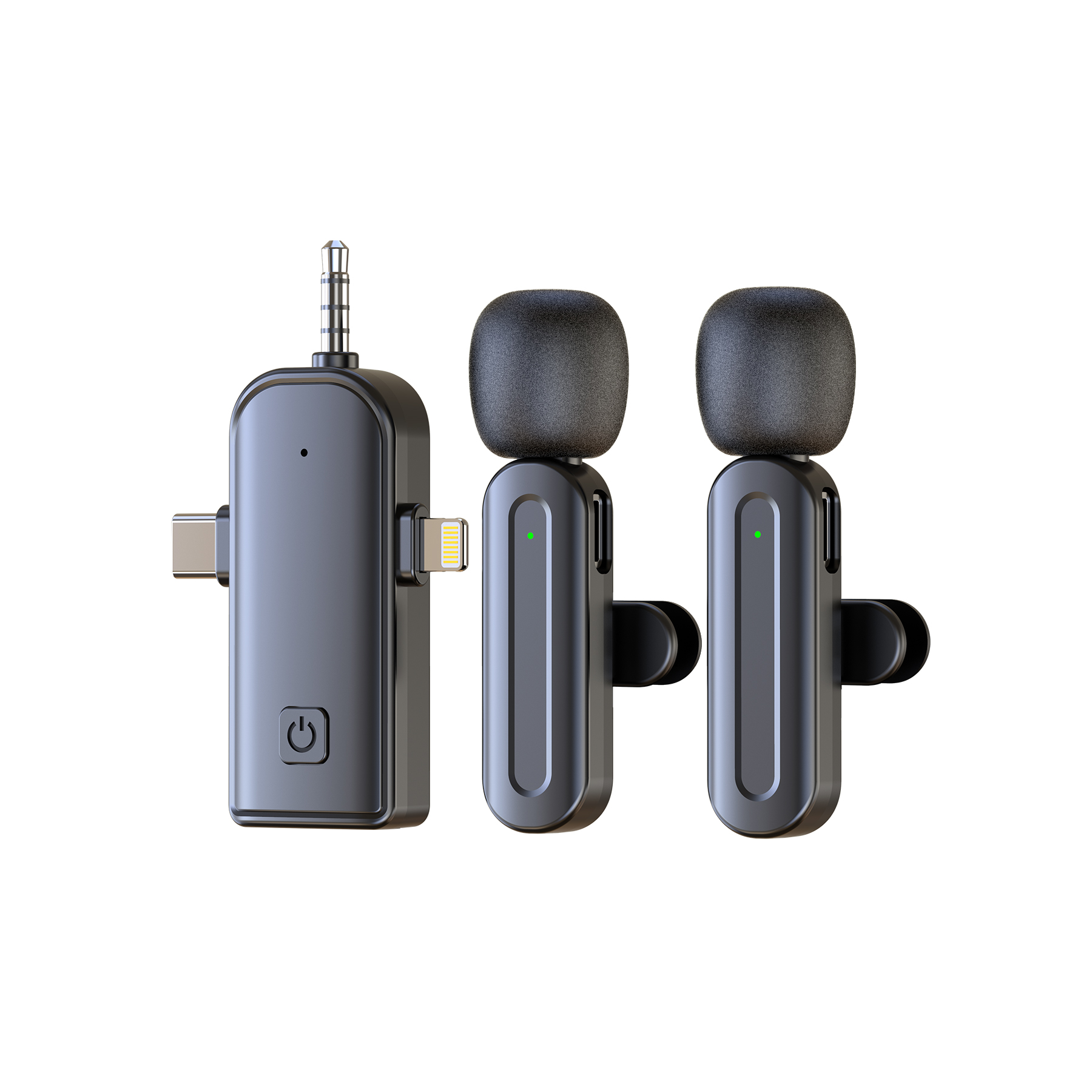 3 in 1 Wireless Lavalier Microphones 