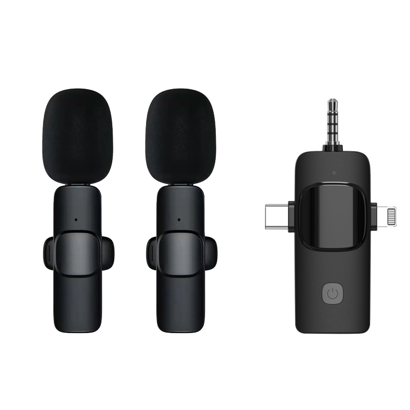 3 in 1 Wireless Lavalier Microphones 