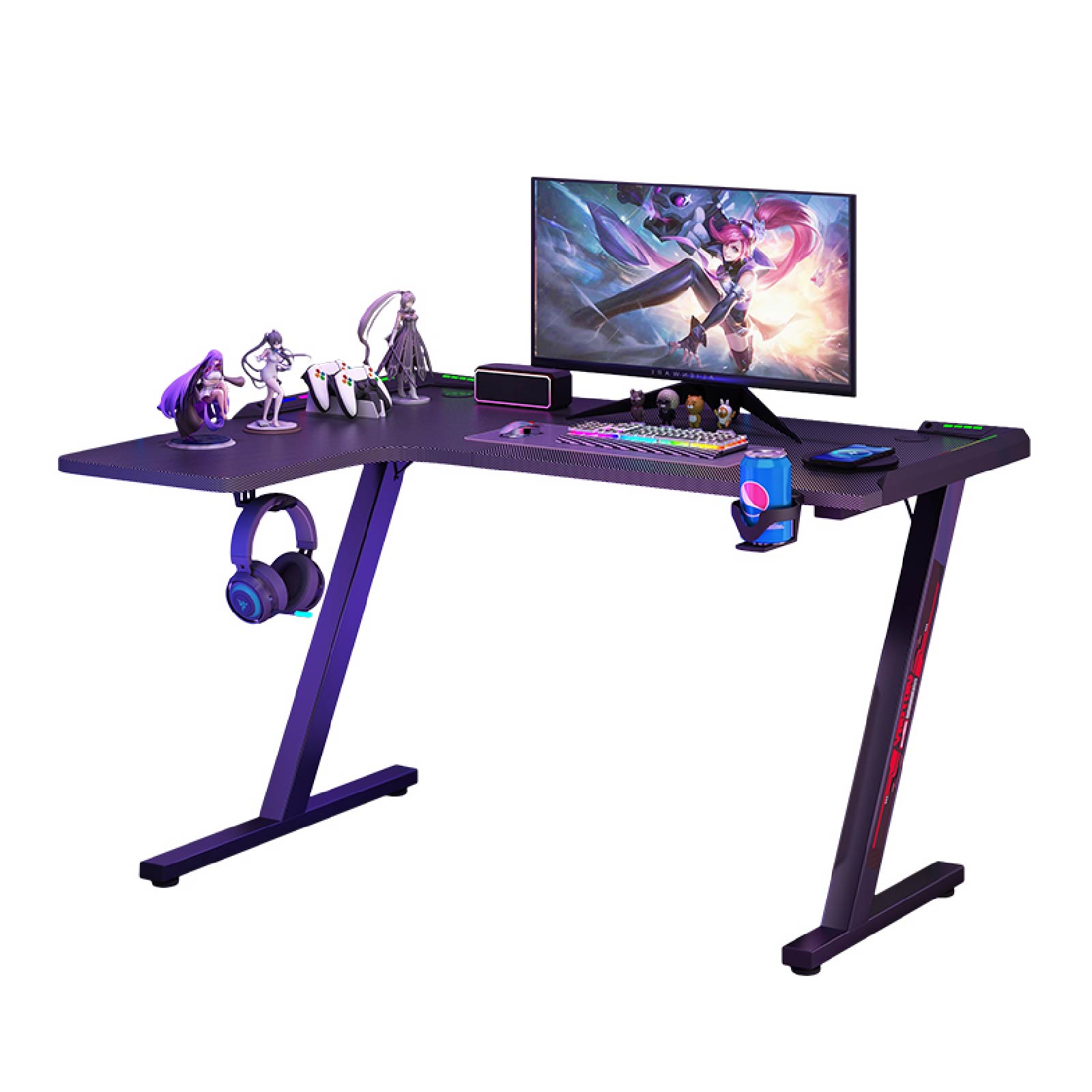 Gaming Desk with RGB Light