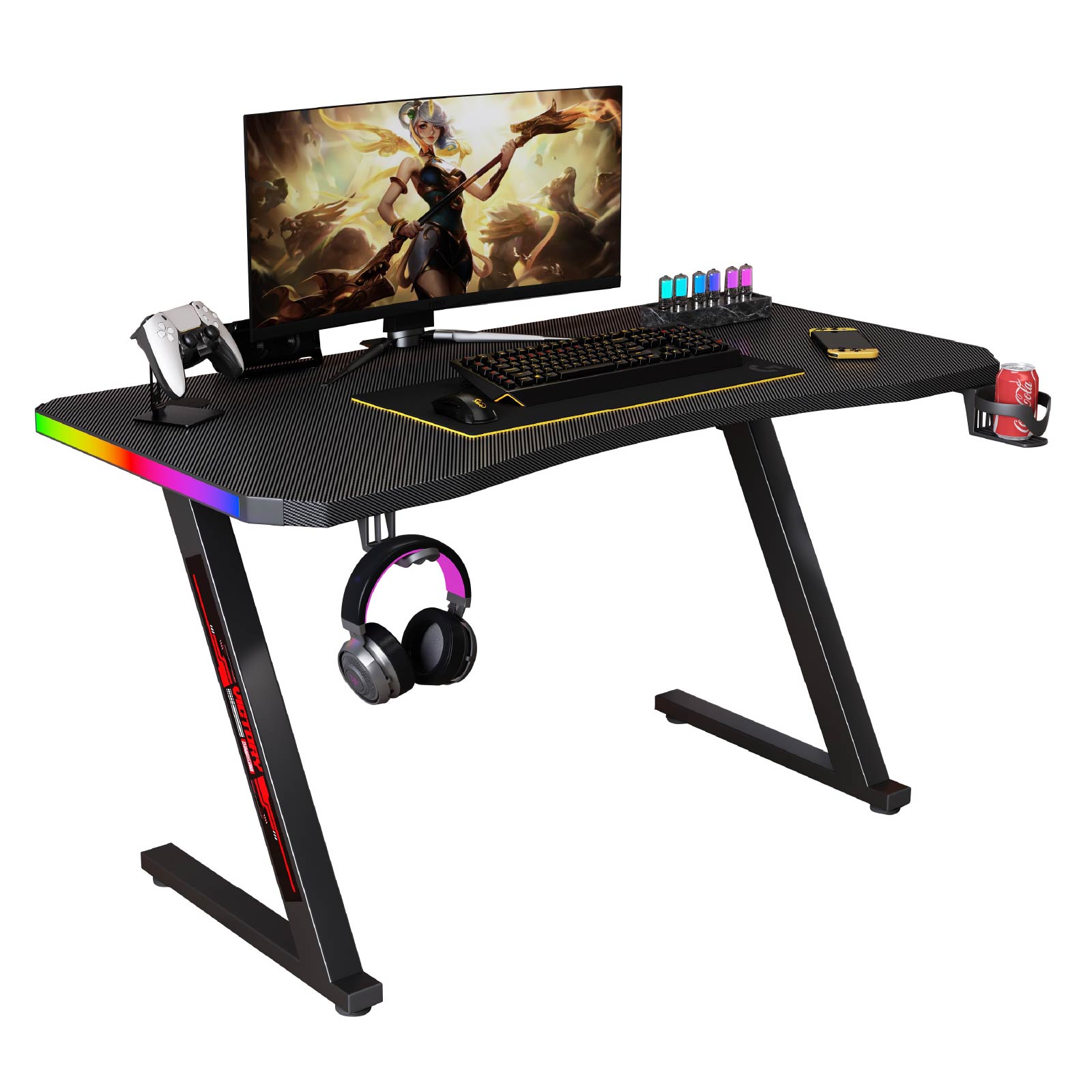 Gaming Desk with RGB Light