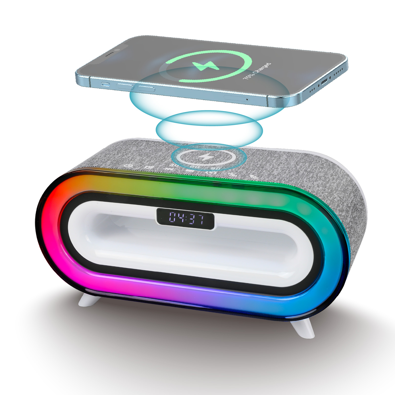 Led Color Light Wireless Speaker & Wireless Charger