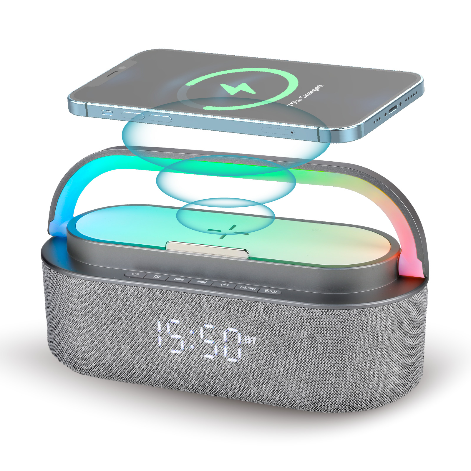 Led Color Light Wireless Speaker & Wireless Charger