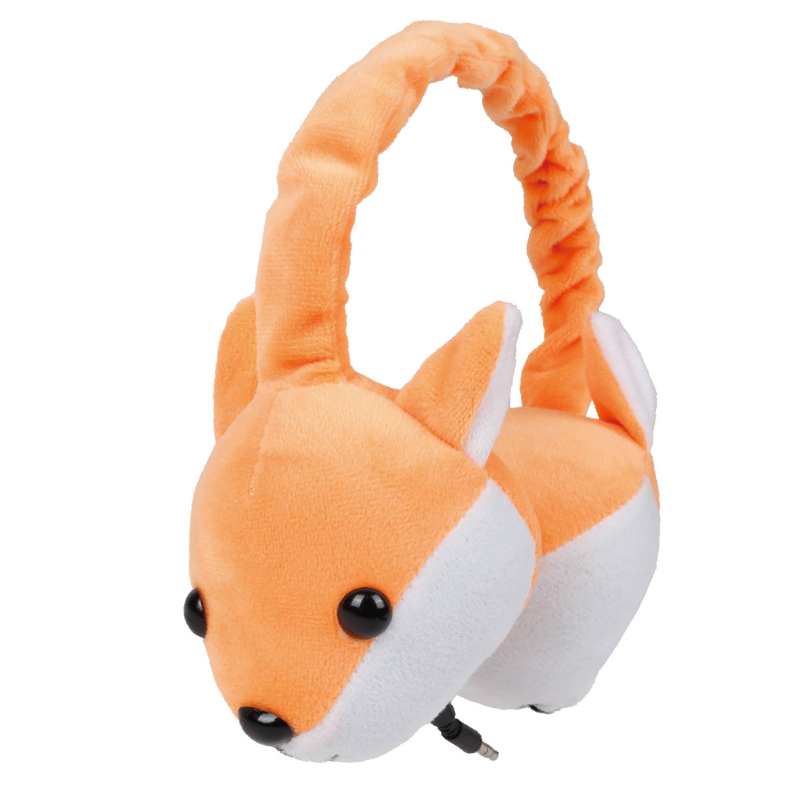 Retractable Wired Cartoon Plush Headset (Fox)