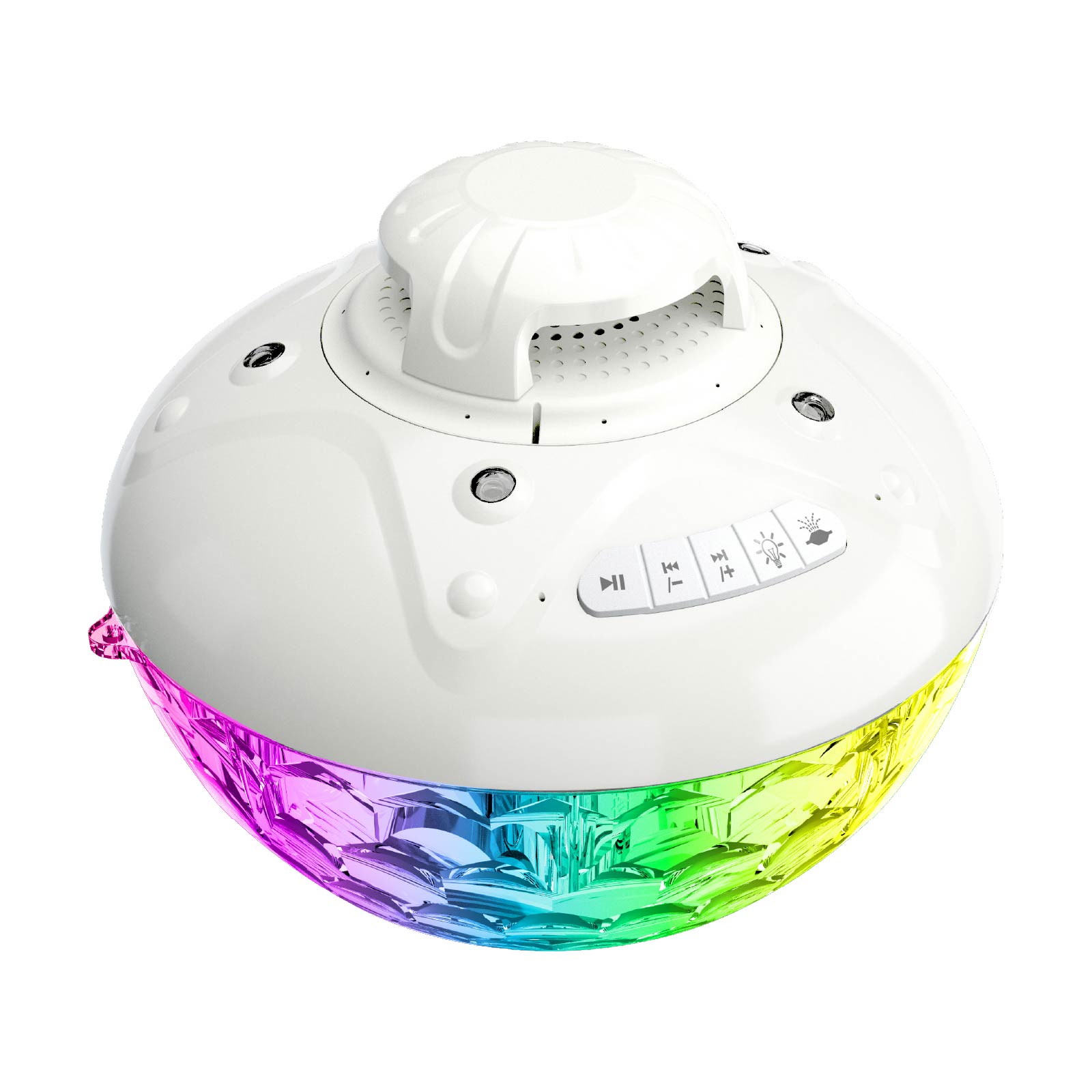 Floating Wireless Speaker with Fountain Spray & Color Light