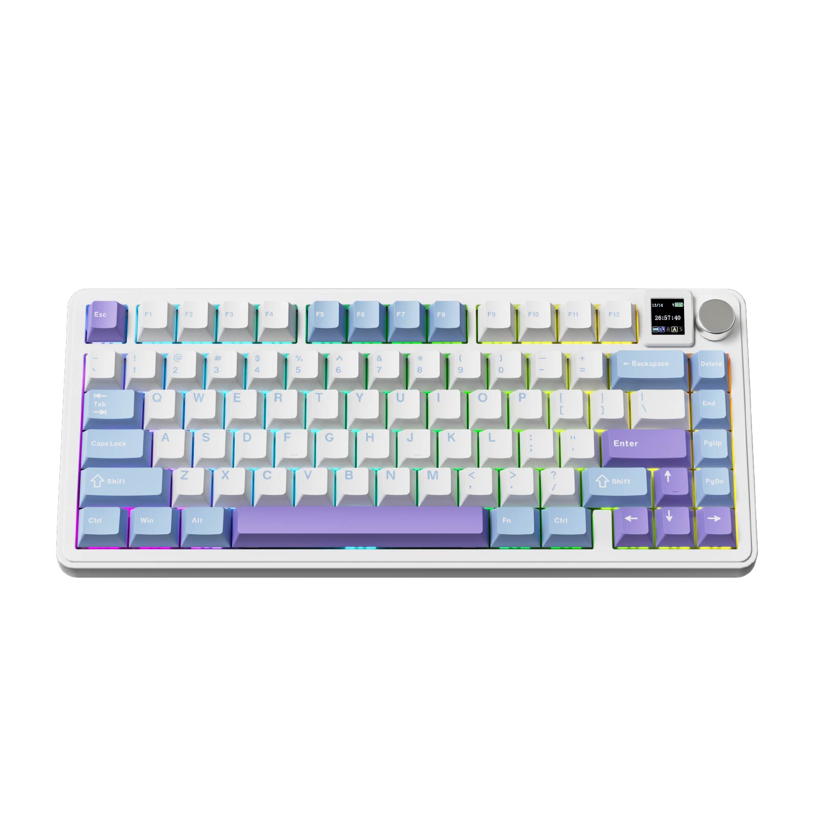 Triple-mode Multimedia Display RGB Mechanical Gaming Keyboard 