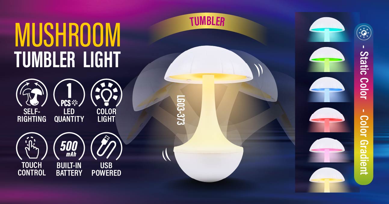 Tumbler Mushroom LED Light