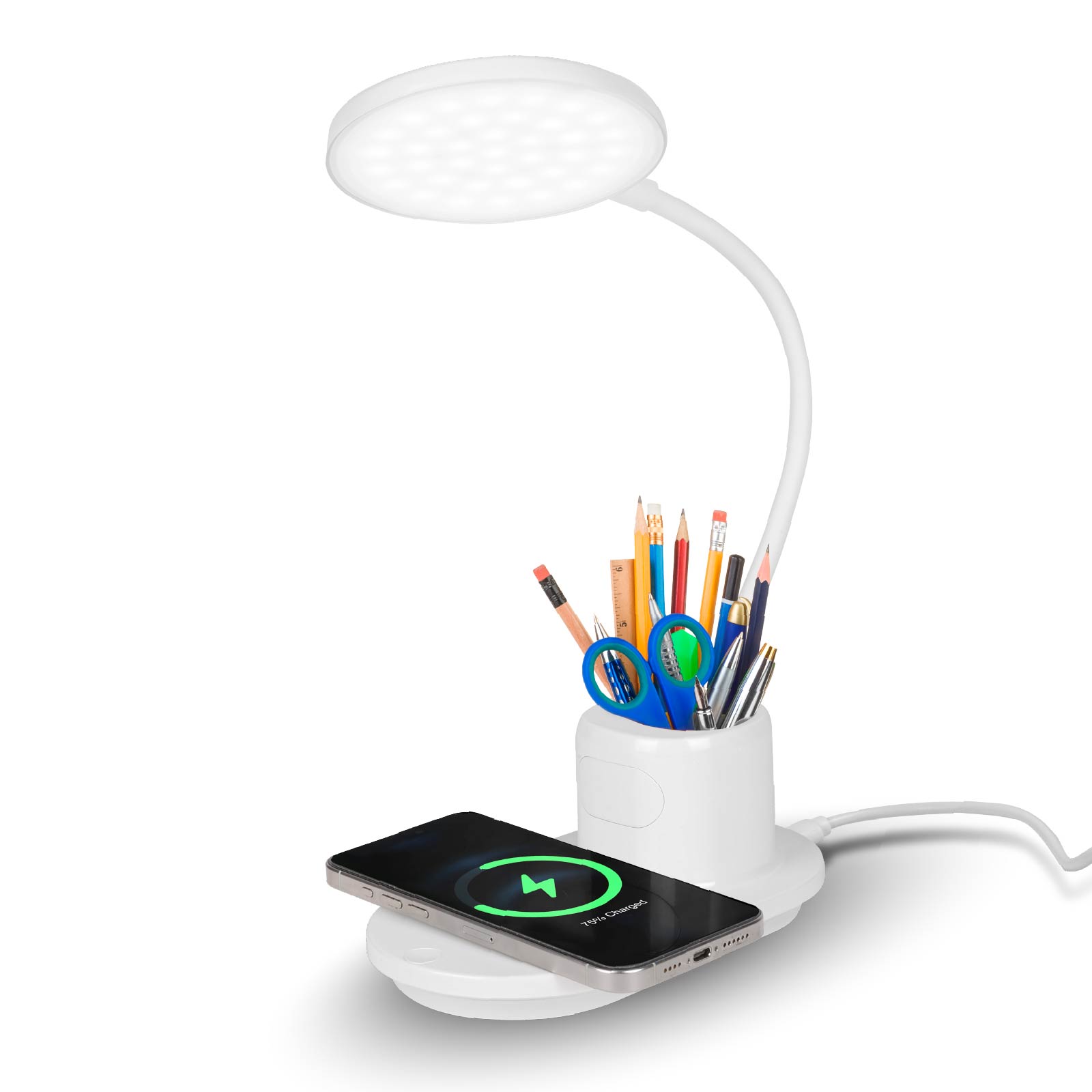Wireless Charging Desk Lamp with Penholder