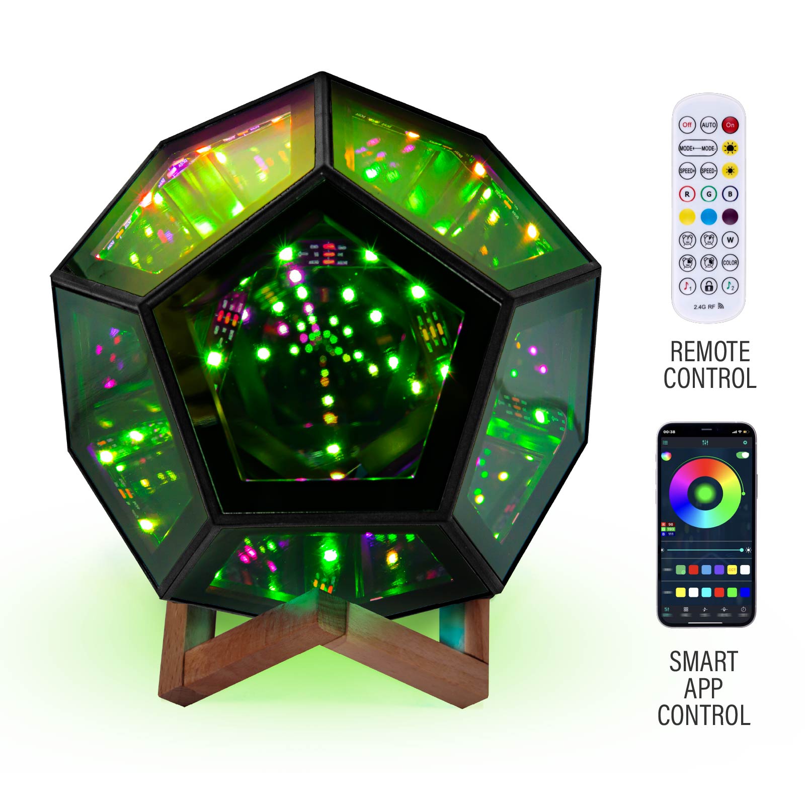 Infinity Dodecahedron Mirror Art Light