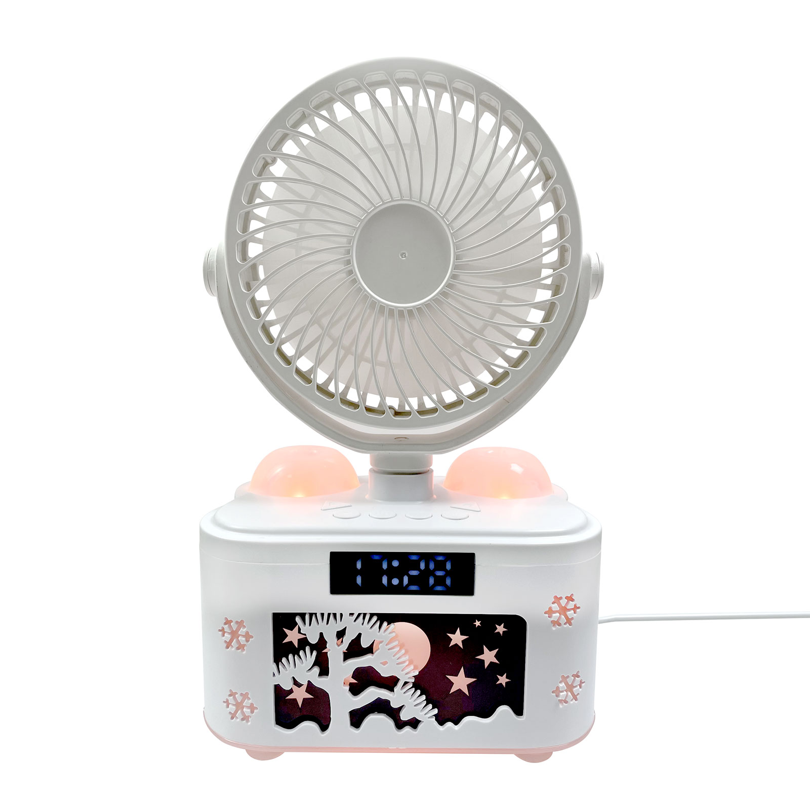 Desk Fan With Clock
