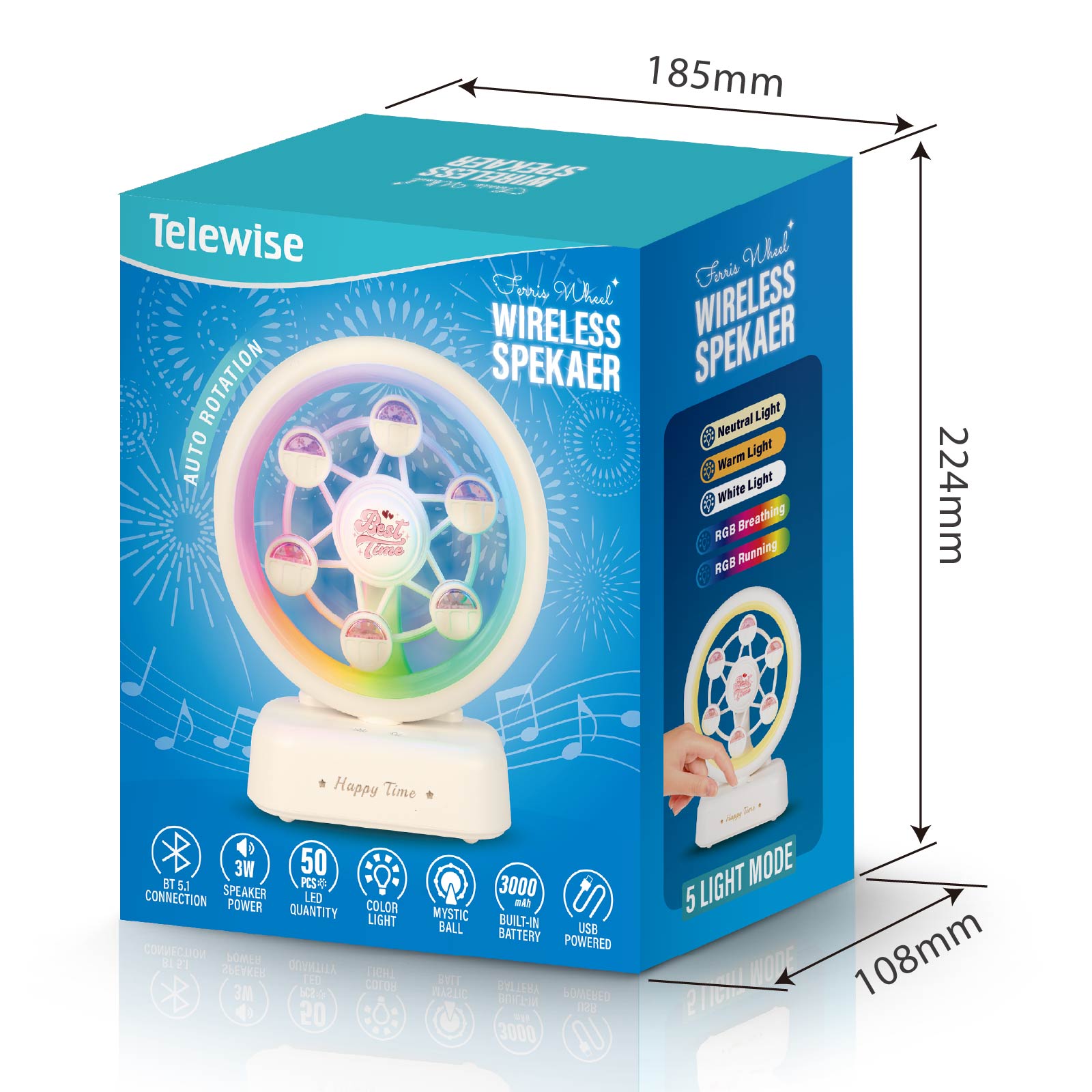 RGB Ferris Wheel Wireless Speaker