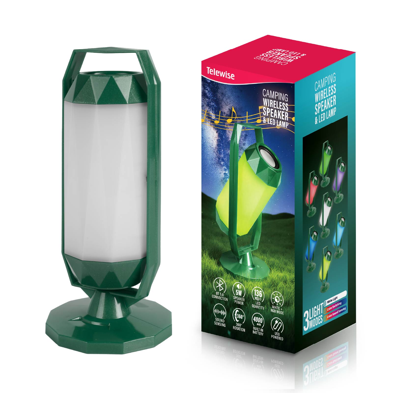 Camping Lamp with Wireless Speaker