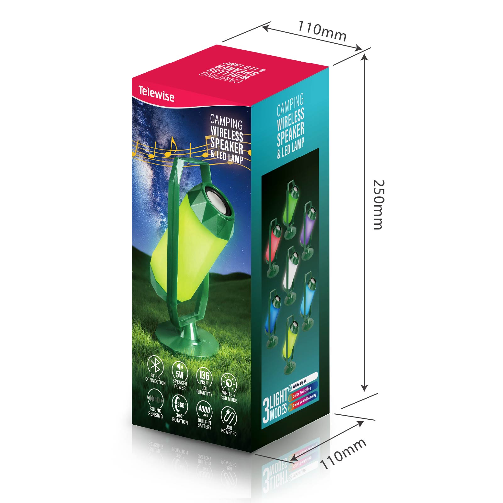 Camping Lamp with Wireless Speaker