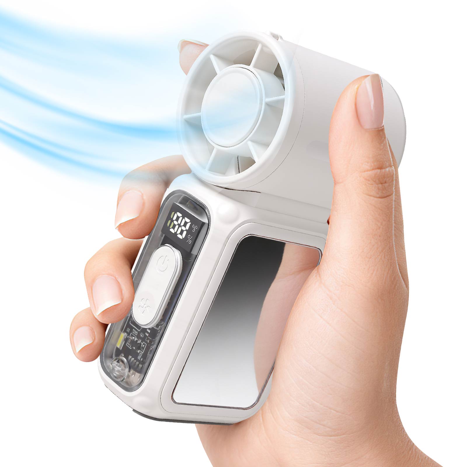 Portable Handheld  Fan & Mirror