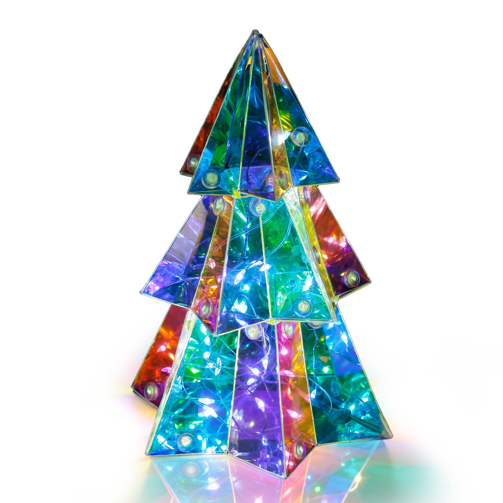 Glowing Prismatic Iridescent Christmas Tree