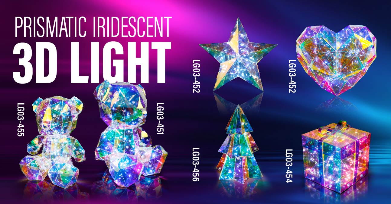 Prismatic Iridescent 3D Light