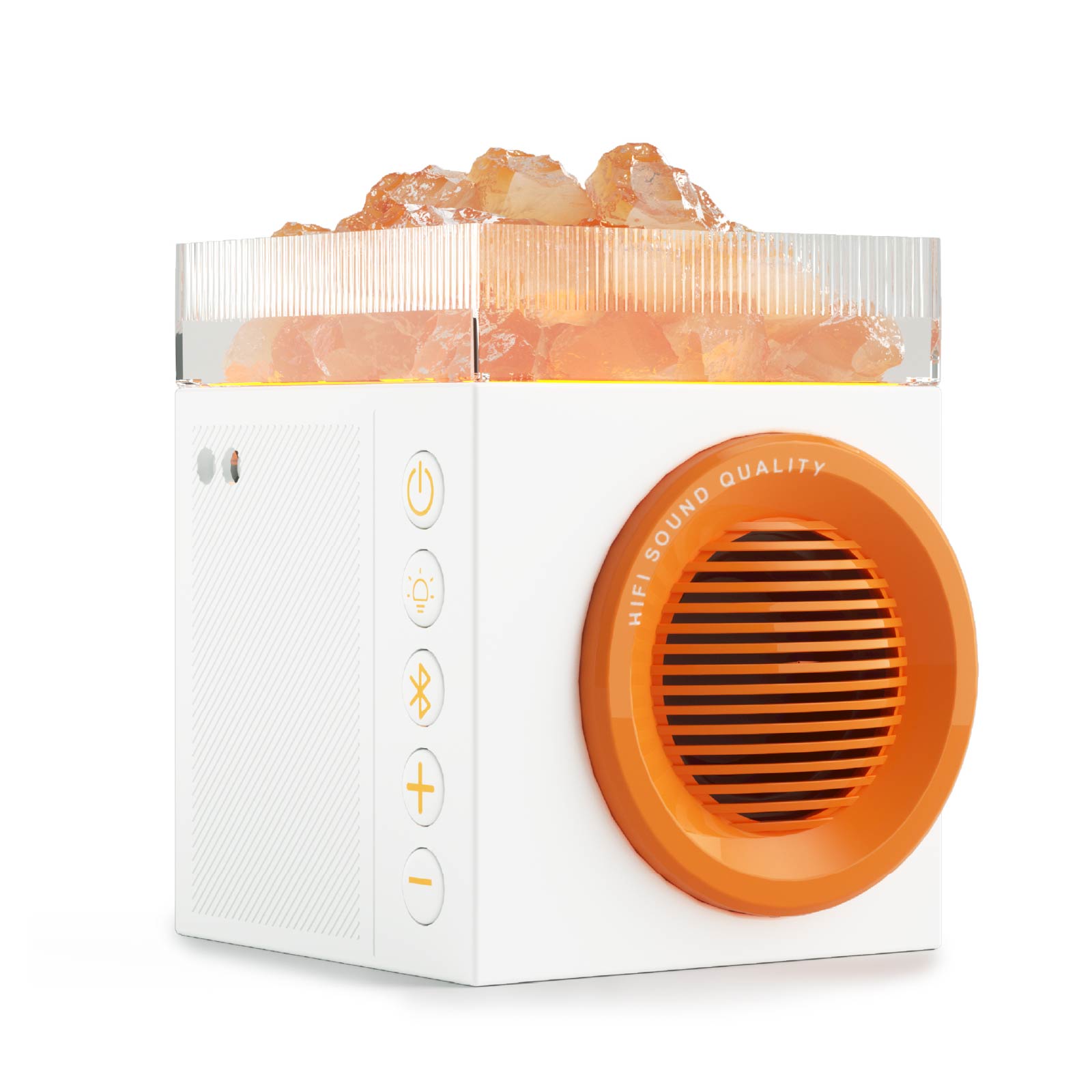 Salt Crystal Aroma Wirless Speaker with LED Night Light