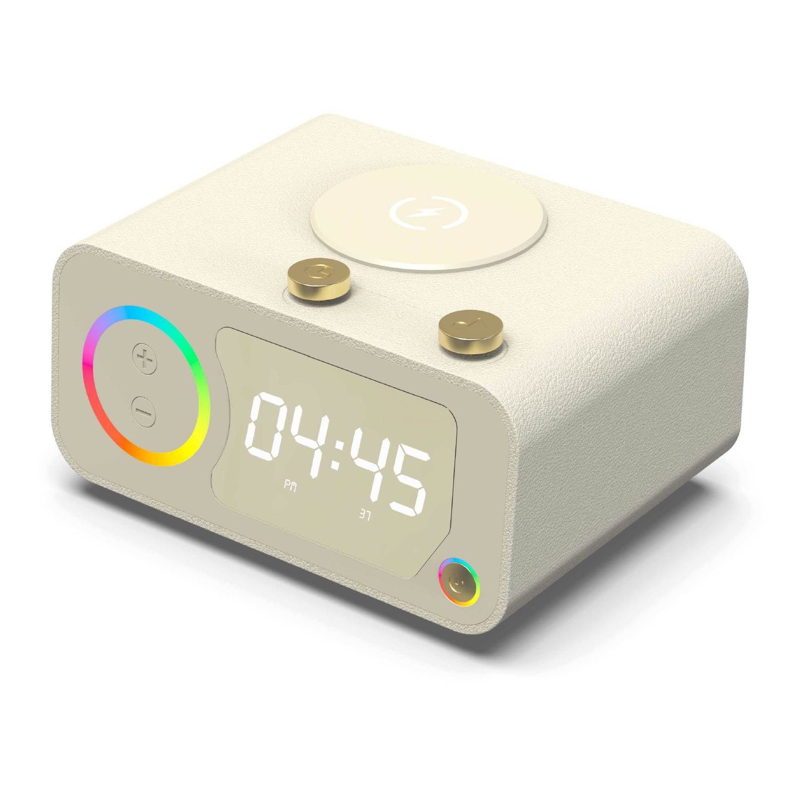 RGB Wireless Speaker & Wireless Charger with Alarm Clock
