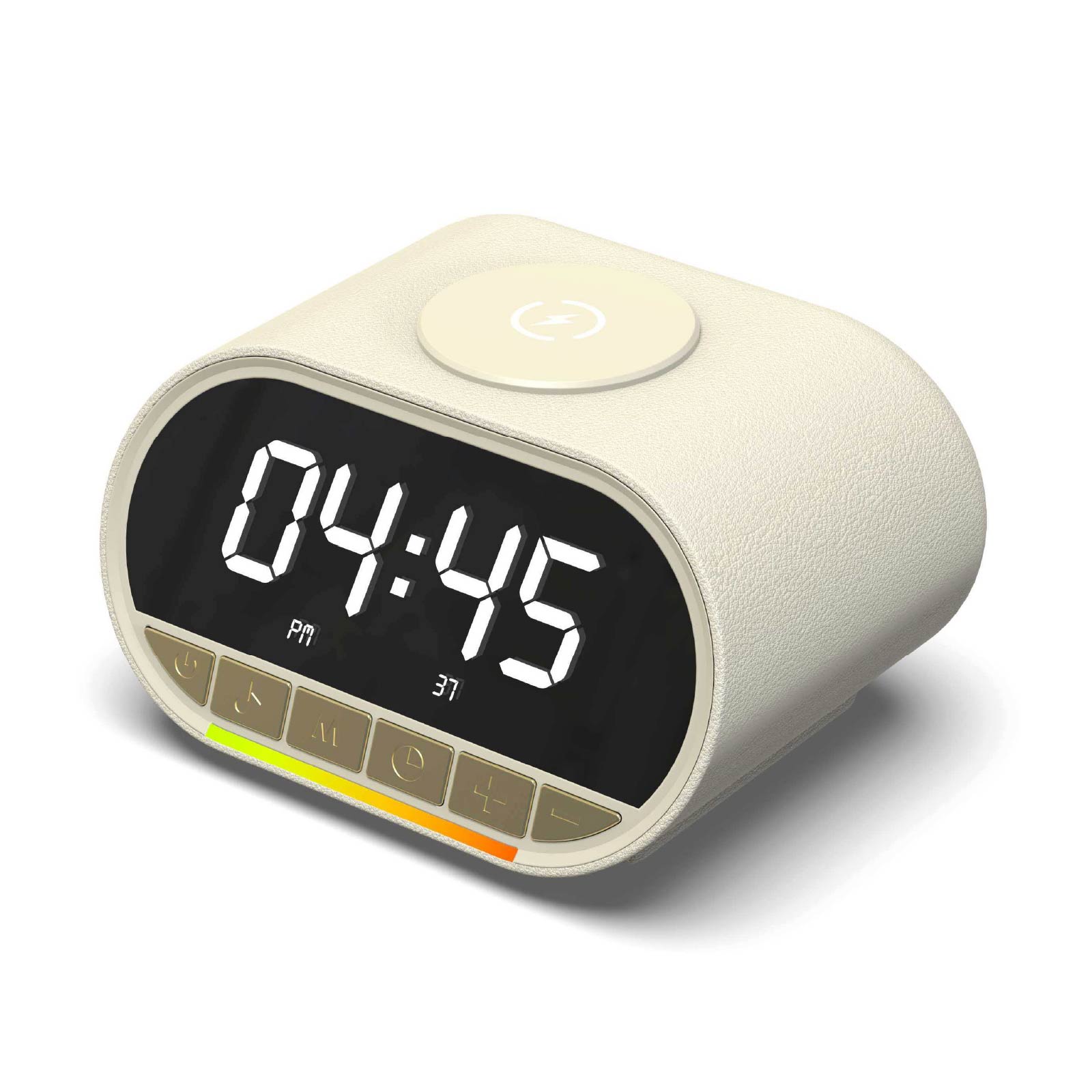 RGB Wireless Speaker & Wireless Charger with Alarm Clock