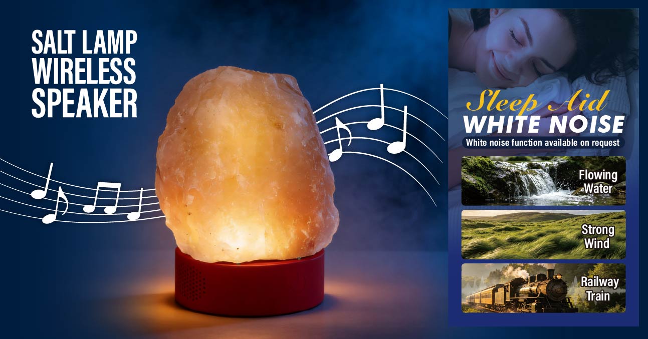 Wireless Speaker Salt Lamp