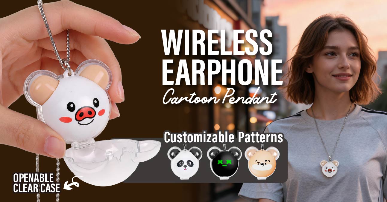 Cartoon Pendant Mini Wireless Earphones