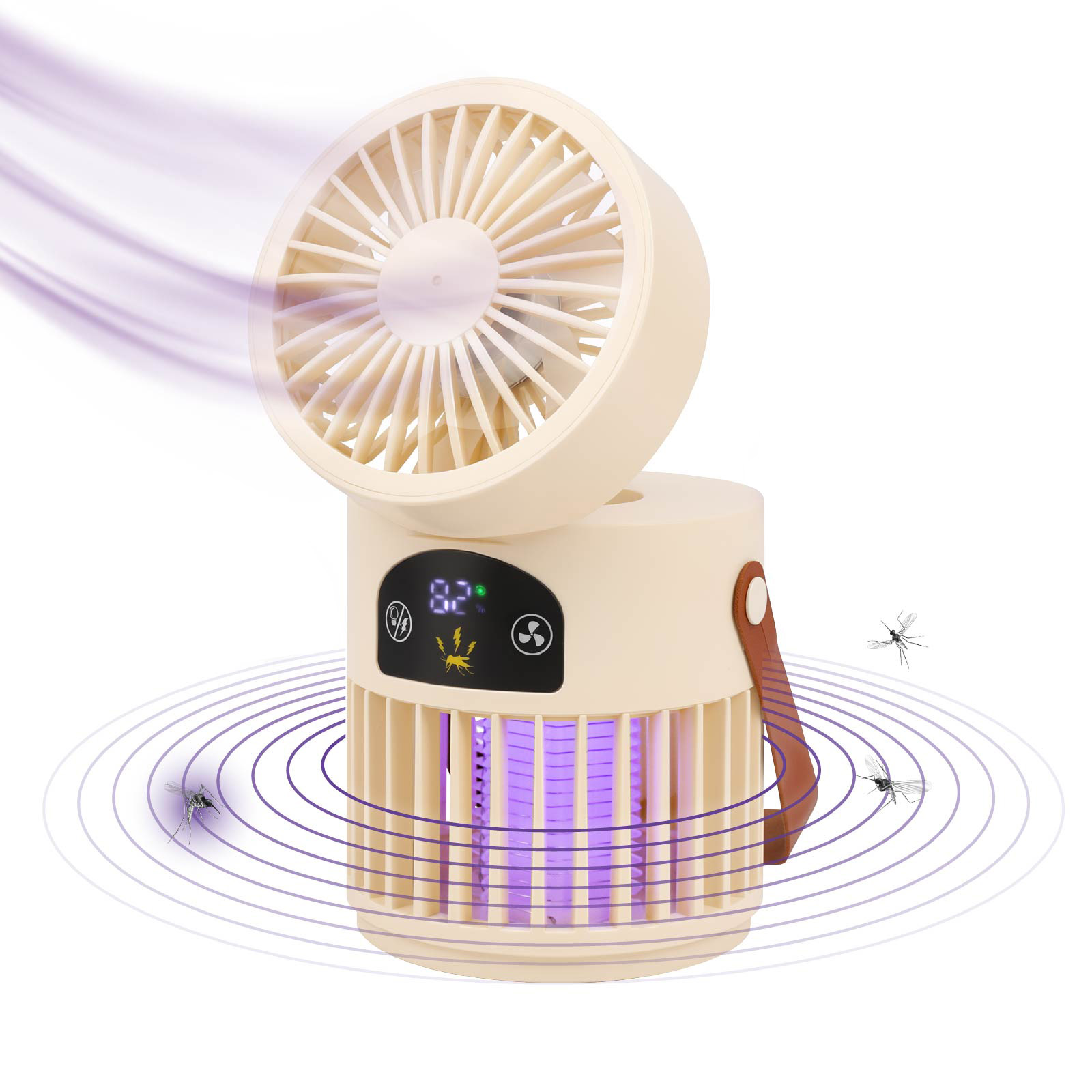 2-in-1 Portable Fan & UV Light Mosquito Trap